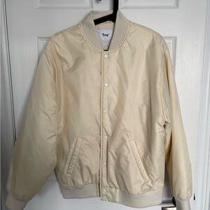 Aritzia cream bomber jacket